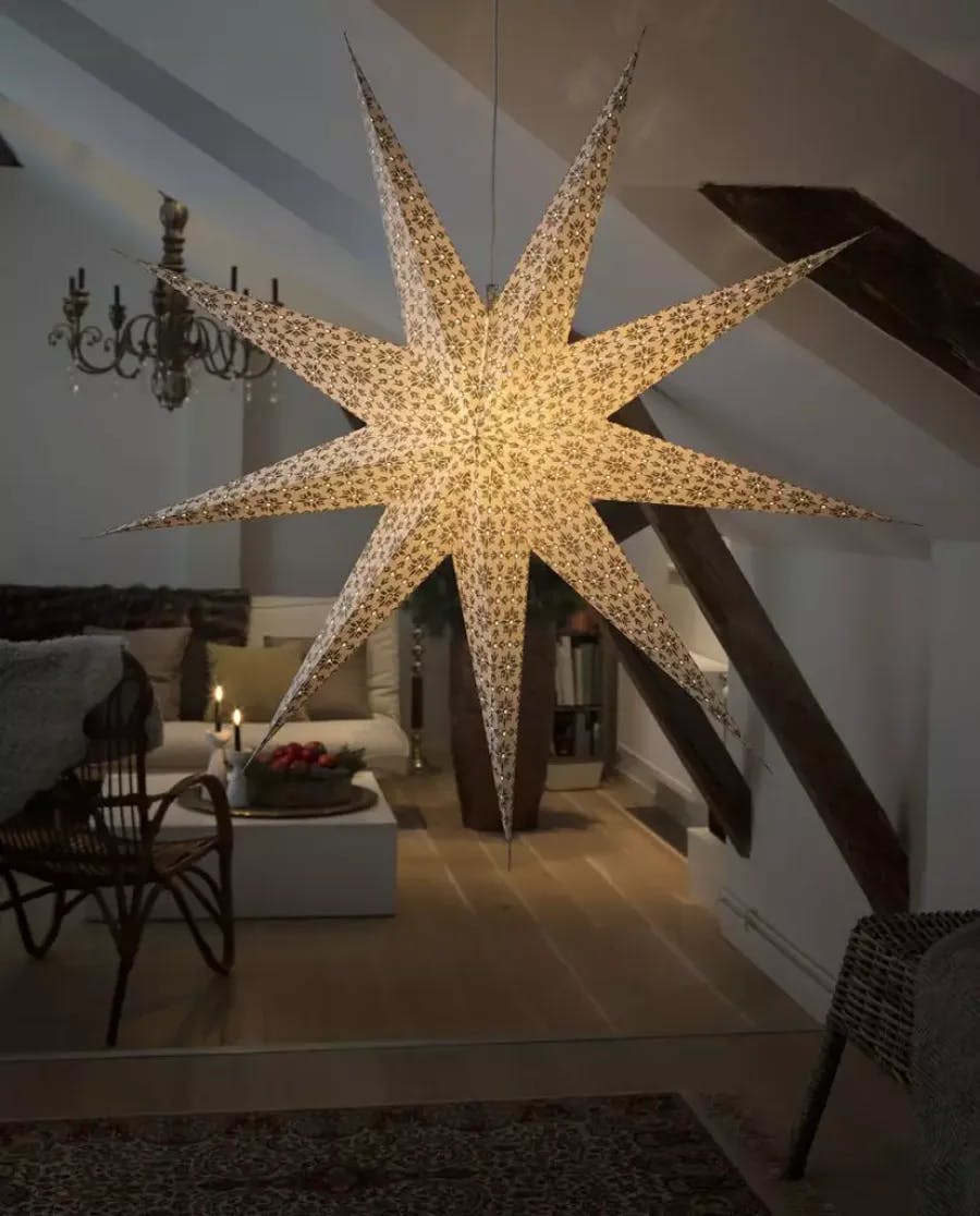 Klassisk adventsstjerne med mønster klassisk adventsstjerne